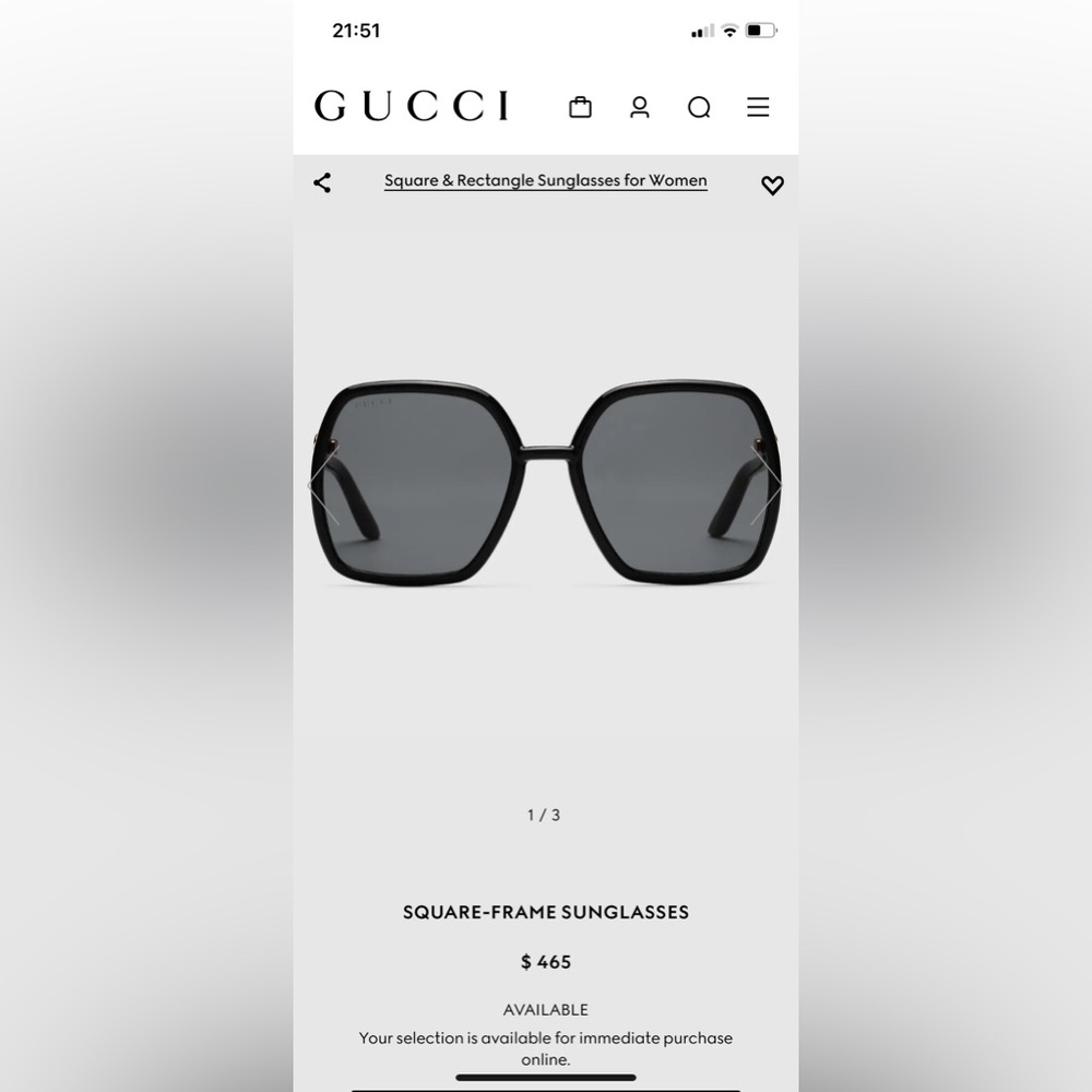 GUCCI, Sunglasses GG0890S, NWOT - Picture 14 of 14